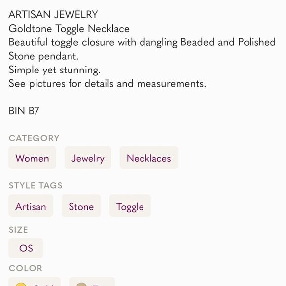 ARTISAN Toggle Polished Stone Necklace - Picture 6 of 6